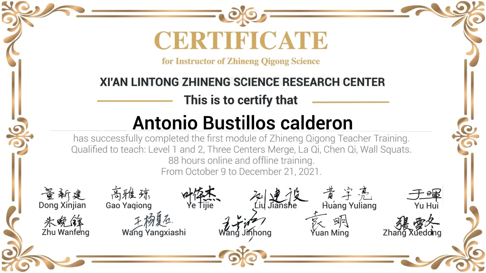 certificate